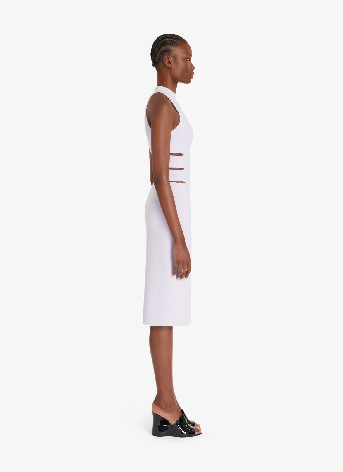 Sleeveless knit tube dress ALAÏA PARME SLEEVELESS KNIT TUBE DRESS